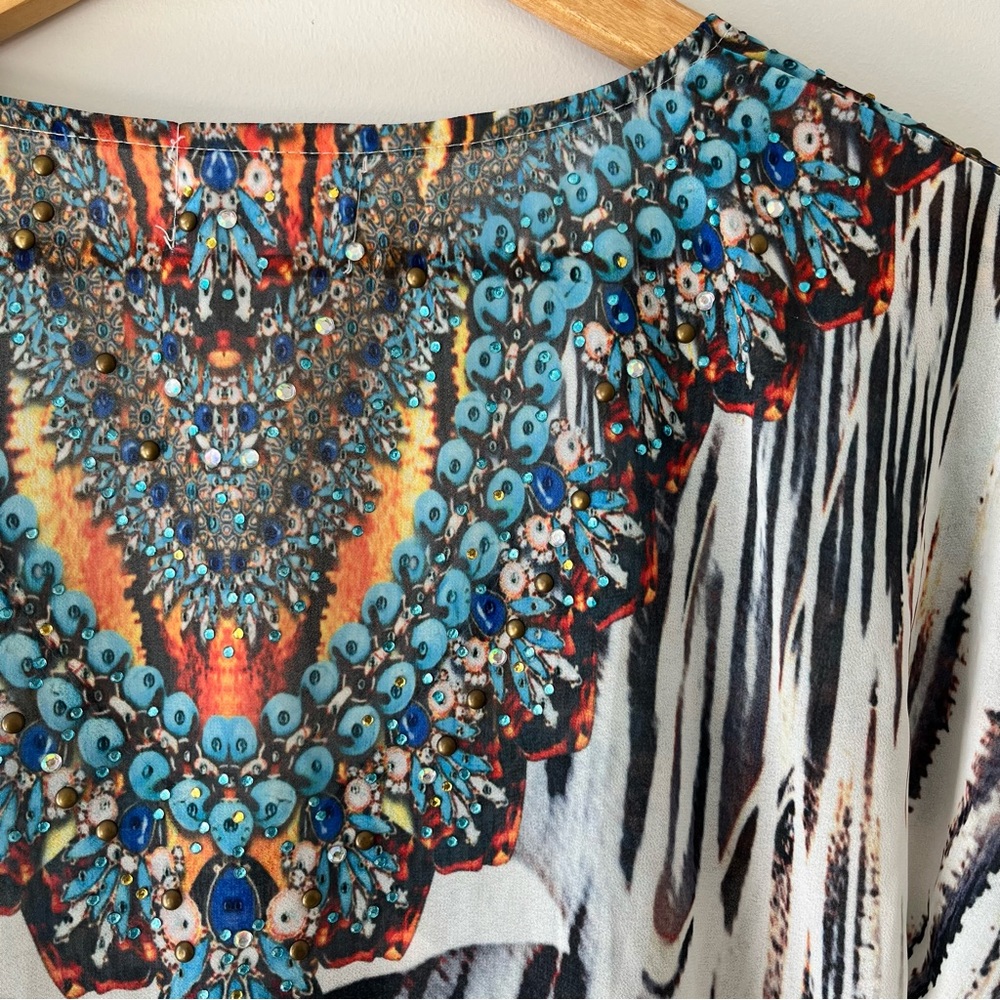 Coco Cabana Flowy Holiday Mini Dress Size M/L - Picture 4 of 6